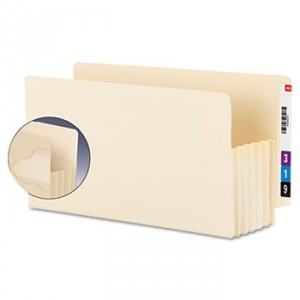 End Tab Tuff Pockets, 5 1/4 Exp, Legal, Manila, 10/BX
