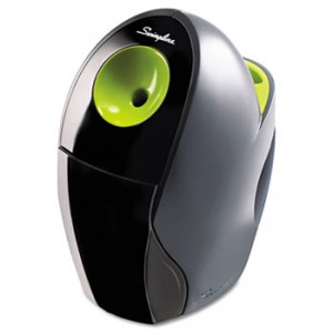 Personal Electric Pencil Sharpener, AC, Gray/Green