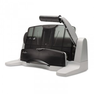 40-Sheet LightTouch Two-to-Seven-Hole Punch, 9/32" Holes, Black/Gray