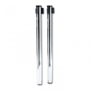 Adjusta-Tape Crowd Control Stanchion Posts, Nylon, 40" High, Black, 2/Box