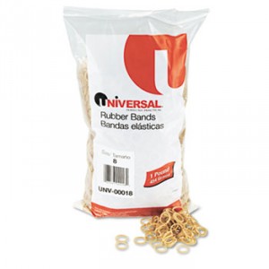 Rubber Bands, Size 8, 7/8 x 1/16, 5000 Bands/1lb Pack