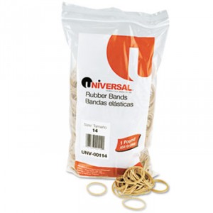 Rubber Bands, Size 14, 2 x 1/16, 2200 Bands/1lb Pack