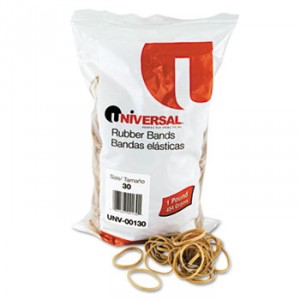 Rubber Bands, Size 30, 2 x 1/8, 1100 Bands/1lb Pack