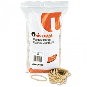 Rubber Bands, Size 32, 3 x 1/8, 820 Bands/1lb Pack