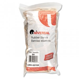 Rubber Bands, Size 64, 3-1.2 x 1/4, 320 Bands/1lb Pack
