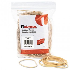 Rubber Bands, Size 19, 3-1/2 x 1/16, 310 Bands/1/4lb Pack