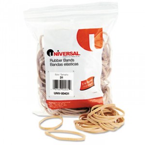 Rubber Bands, Size 31, 2-1/2 x 1/8, 245 Bands/1/4lb Pack