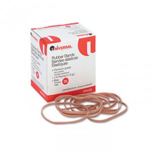 Rubber Bands, Size 33, 3-1/2 x 1/8, 160 Bands/1/4lb Pack