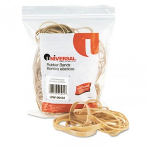 Rubber Bands, Size 54, Assorted Lengths, 1/4lb Pack