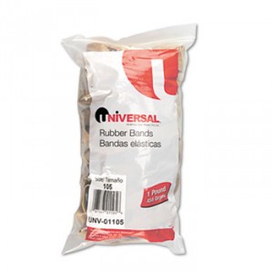 Rubber Bands, Size 105, 5 x 5/8, 55 Bands/1lb Pack