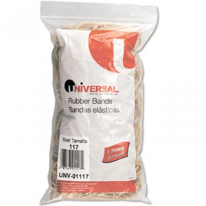 Rubber Bands, Size 117, 7 x 1/8, 210 Bands/1lb Pack