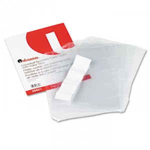 Business Card 3-Ring Binder Pages, 20 2 x 3 1/2 Cards/Page, 5 Pages/Pack