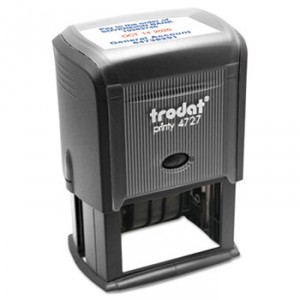 Custom Dater, Self-Inking, 2 3/8 x 1 5/8, Black/Blue/Red