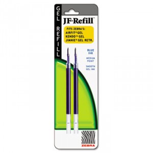 JF Refill for Jimnie Gel RT/Sarasa/Z-Grip Gel Roller Ball, Med, BE, 2/Pack